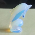 Hand Carved Gemstone Crystal Dolphin Figurine Animal Carving Statue Home Decor