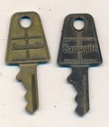 Two Vintage Samsonite Streamlite Luggage Keys   94 Shwayder Bros Train Case