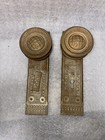 Antique Corbin Cushion Door Knobs And Backplates  Set  1886 D-11900
