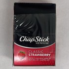 Chapstick Classic Strawberry Flavored Lip Balm 0 15 Oz Exp 07 2025  12 Sticks 