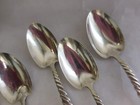 Whiting Oval Twist 1880 Set 8 Sterling Silver Demitasse Spoons 4 1 8  No Mono