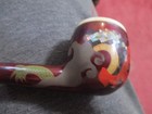 Vintage Japanese 1950 s Tobacco Pipe W  Dragon   Abolone Inlay  No Stem used Cnd