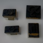 Vtg Wood Block Ink Business Stamps Money  Cents     Lb  Symbols Primitive Lot