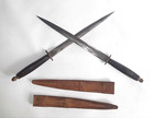 Mexican Knife Old Mexico Daggers Knives Horn Engraved Pair Antique Handmade