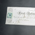 1876 First National Bank Of Cambden Antique Check  7 67