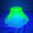 Vintage Unranium Glass Lamp Shade Ceiling Light Shade With Flowers