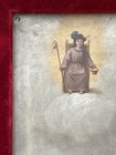 Antique 1894 Mexican Ex Voto Retablo Sick Child Santo Nino Oil On Metal