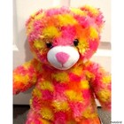 Build A Bear Sun Sparkle Teddy Bear Plush Pink Yellow Tie Dye 17 