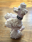 Vintage Pink Spaghetti Poodle W rhinestone Collar 5  Figurine