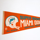 Vintage Original 1974 Miami Dolphins Nfl Super Bowl 8 Viii Champions Pennant