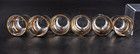 Vintage Shot Glasses Clear Glass With Gold Rim   Gold Rings Set Of 6