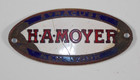Rare 1911-1915 Harvey Allen Ha Moyer Radiator Emblem Automotive Hood Badge Logo