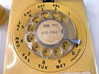 Vintage Yellow Rotary Wall Phone Bell System Western Electric Dial Telephone