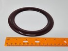5  Round Tortoise Clear Brown Lucite Plastic Craft Purse Handles Rings Vintage