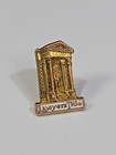 Lawyers Title Company Lapel Pin Tie Tack Gold Color Metal Ornate Building Rare