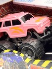 Monster World Racing Friction Powered 2-pack Monster Trucks Pink Silver gray 4 