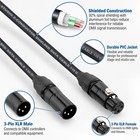 Kopul 5 Ft 3-pin Dmx Cable Male Female Xlr Cord For Stage Dj Lighting Equipment