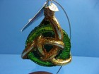 Old World Christmas Trinity Knot Blown Glass Ornament Celtic Irish 2018 W Tag