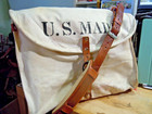 Vintage Us Postal Mail Collection Message Leather Canvas Shoulder Strap   12