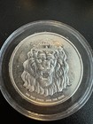 2021 1 Oz  9999 Silver Round Lion Judaica Lion  Of Judah Queen Elizabeth Ii