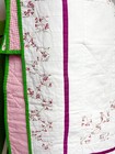 Baby Quilt Handmade Patchwork Crib Blanket 42 x 42  White pink Girls