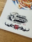 Vintage 90s Shop Used Tattoo Flash Full Color Flowers Dragon Hearts