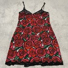 Peter Alexander Slip Dress Nightgown Womens Xl Red Rose Chemise Nightie Lingerie