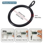 Metal Curtain Rings With Eyelet  black  1-1 4 Inch 30pcs 