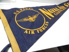 Vintage Old Us Navy Air Station Clinton Oklahoma Felt Pennant -  Clean   Nice