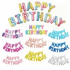 Happy Birthday Balloons Banner Balloon Bunting Party Decoration Inflating Decor