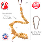 Bonka Bird Toys 1191 Natural Starry Spiral Wood Chew Twist Small Parrot Chew Toy