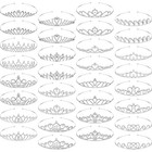 32 Pieces Girls Crystal Tiara Crown Rhinestone Tiara Headband Cute Style