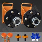 6x 5 5 Lug 8000lb Superior Shipping Container Wheels  Bolt-on Spindle Kit