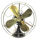 Antique Restored General Electric Brass Blade   Cage Kidney Electric Fan   Video