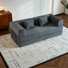 79in Folding Convertible Sofa Bed  Oversized Corduroy Futon Floor Couch Loveseat