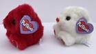 Puffkins Swibco Valentines Set Hugs   Kisses Bears With Tags Red White Bears