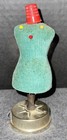Vintage Dress Form Pin Cushion With Tape Measure   Thimble Made In Japan