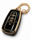 Toyota Rav4 2019-2024 Key Fob Cover Case Black Gold W  Rhinestone Ring Option