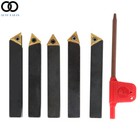5pcs 3 8  Lathe Indexable Carbide Insert   Turning Tooling Bit Holder Set