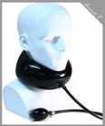 Black Latex Neck Corset Inflatable Neck Corset Collar Control Lock Buckle Bdsm
