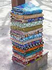 Wholesale Lot Of Reversible Kantha Twin Quilt Indian Vintage Handmade Blanket