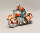 Vintage Technofix France Ge225 Tin Litho Clockwork Motorcycle Motorbike Toy