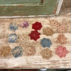 Lot 16 Vintage 1940s   1950s Hand-crocheted Flower Motifs Cottagecore Grandma-core