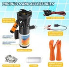 12gpm Rv Portable Macerator Waste Pump For Sewage 12v 360l 10min