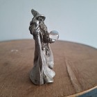 Vintage Gallo Pewter Wizard Sorcerer Fantasy Crystal Ball Staff  1990 Mythical