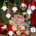 36-piece Christmas Gnome Ornaments     Mixed Styles For Tree   Home Decor