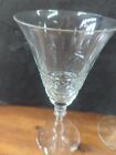 Pair Antique Bryce Cut Wheel Etched Crystal Glass Wine Water Goblet Stems 