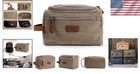 Men s Stylish Canvas Toiletry Organizer - Large  Waterproof Dopp Kit For Travel