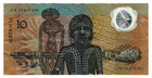 Australia 10 Dollars 1988 nd  P-49 Aborigine  World s First Polymer Banknote
