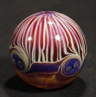 Juba Glass Handmade Lampwork Marble 24k Gold And Silver Fumacello Spiral 1 50